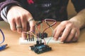 Arduino electronic engineer Royalty Free Stock Photo