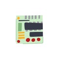 arduino microcontroller cartoon vector illustration