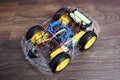 Arduino remote controlled car with four wheels Royalty Free Stock Photo