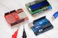 Arduino UNO microcontroller Royalty Free Stock Photo