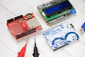 Arduino UNO microcontroller Royalty Free Stock Photo