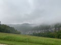 Near Buffalo River, Arkansas, panaramic view of clouds and sky Royalty Free Stock Photo