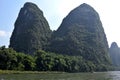 The area around small town Yangshuo in Guangxi Zhuang Autonomous Region in China Royalty Free Stock Photo