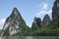 The area around small town Yangshuo in Guangxi Zhuang Autonomous Region in China Royalty Free Stock Photo