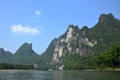 The area around small town Yangshuo in Guangxi Zhuang Autonomous Region in China Royalty Free Stock Photo