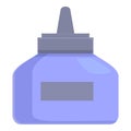 Area bottle icon cartoon vector. Learning paint art