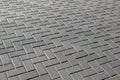 Area of ceramic bricks herringbone pattern