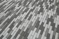 area of ceramic bricks herringbone pattern