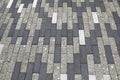 area of ceramic bricks herringbone pattern