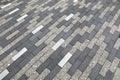 area of ceramic bricks herringbone pattern