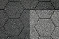 area of ceramic bricks herringbone pattern