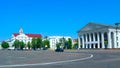 Area in Chernihiv town with beautiful dramatic theatre