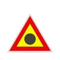 Area with concentrations road sign