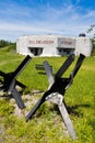 The area of the Czechoslovak fortifications, bunker Cihelna near Kraliky town, Czech republic Royalty Free Stock Photo