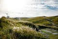 Area of Daikanbo observatory. One of beautiful landmark viewpoint of Aso Royalty Free Stock Photo