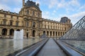 The area in front of the Louvre, summer morning.
