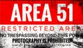 Area 51 Gate Notice. Restricted Area