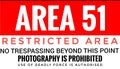 Area 51 Gate Notice. Restricted Area