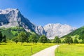 The area Great Ahornboden in the Risstal valley near the Eng Alm in Austria