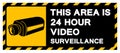 This Area Is 24 Hour Video Surveillance Symbol Sign, Vector Illustration, Isolate On White Background Label. EPS10 Royalty Free Stock Photo