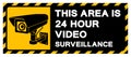 This Area Is 24 Hour Video Surveillance Symbol Sign, Vector Illustration, Isolate On White Background Label. EPS10 Royalty Free Stock Photo