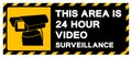 This Area Is 24 Hour Video Surveillance Symbol Sign, Vector Illustration, Isolate On White Background Label. EPS10 Royalty Free Stock Photo