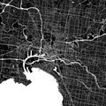 Area map of Melbourne, Australia Royalty Free Stock Photo