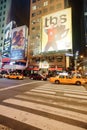 Area near Times Square at night Royalty Free Stock Photo