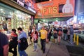 Area near Times Square at night Royalty Free Stock Photo