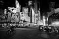 Area near Times Square at night Royalty Free Stock Photo