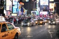 Area near Times Square at night Royalty Free Stock Photo