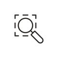 Area, region, zoom vector icon. Element of design tool for mobile concept and web apps vector. Thin line icon for
