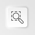 Area, region, zoom vector icon. Element of design tool for mobile concept and web apps vector. Thin neumorphic style