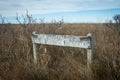 Area reserved for nature programs sign on old wood Royalty Free Stock Photo