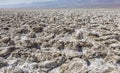 Area of salt plates in the middle of death valley, called Devil` Royalty Free Stock Photo