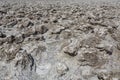 Area of salt plates in the middle of death valley, called Devil`s Golfe Course Royalty Free Stock Photo