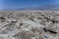 Area of salt plates in the middle of death valley, called Devil`s Golfe Course Royalty Free Stock Photo