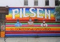 Mural in Latino neighborhood, Pilsen, in Chicago, Illinois USA.