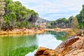 Beautiful mountain river valley. River Odiel. Andalucia. Spain.