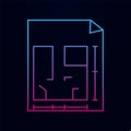 Area square house nolan icon. Simple thin line, outline vector of real estate icons for ui and ux, website or mobile application