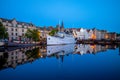 Night view of leith by the river Royalty Free Stock Photo