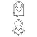 Area vector icon. venue illustration sign. size symbol. map logo.