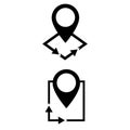 Area vector icon. venue illustration sign. size symbol. map logo.
