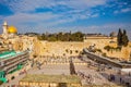 The Western Wall of the Temple after the prayer Royalty Free Stock Photo