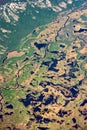 Areal view of beautiful landscape of Siberia in Russia Royalty Free Stock Photo