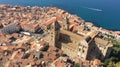 Areal view of Cefalu, Italy. Royalty Free Stock Photo