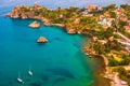 Areal view of Cefalu, Italy. Royalty Free Stock Photo