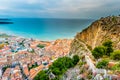 Areal view of Cefalu, Italy. Royalty Free Stock Photo