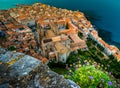 Areal view of Cefalu, Italy. Royalty Free Stock Photo