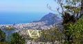 Areal view of a famous Copa Cabana beach in Brazil, Rio de Janeiro. City